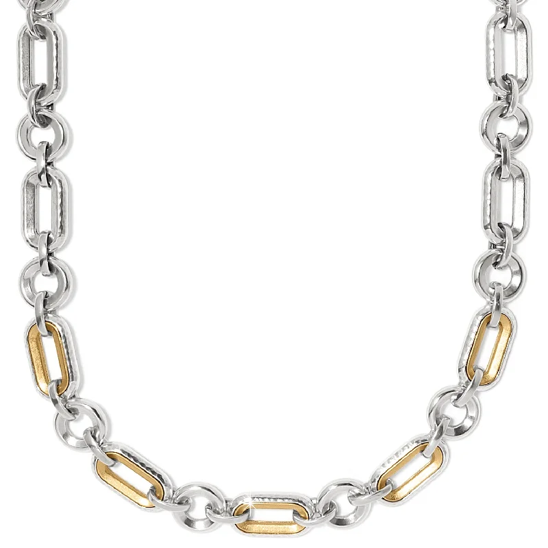 Tight clasp necklaces-Brighton Medici Link Two Tone Necklace