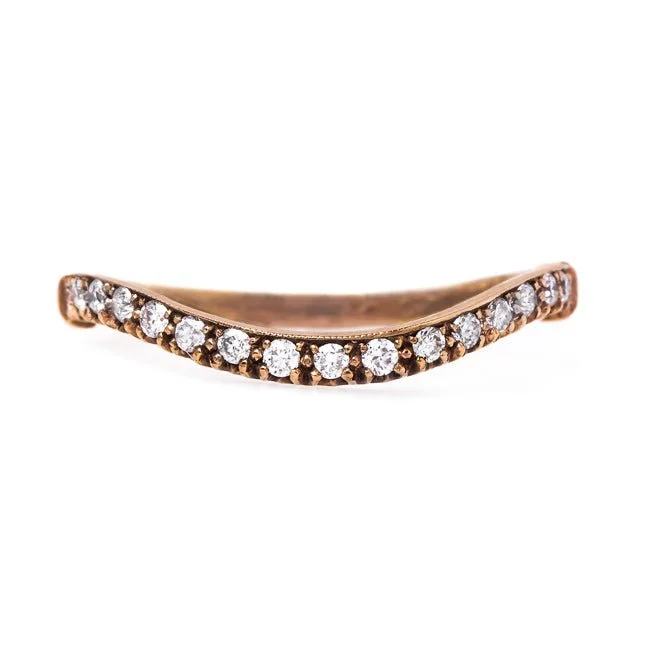 Curved shank rings-Rose Gold Curved Bonaventure