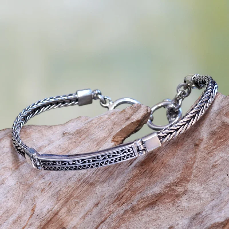 Radiant star bangles-NOVICA Handmade Sterling Silver 'Ayung Wave' Bracelet (Indonesia)