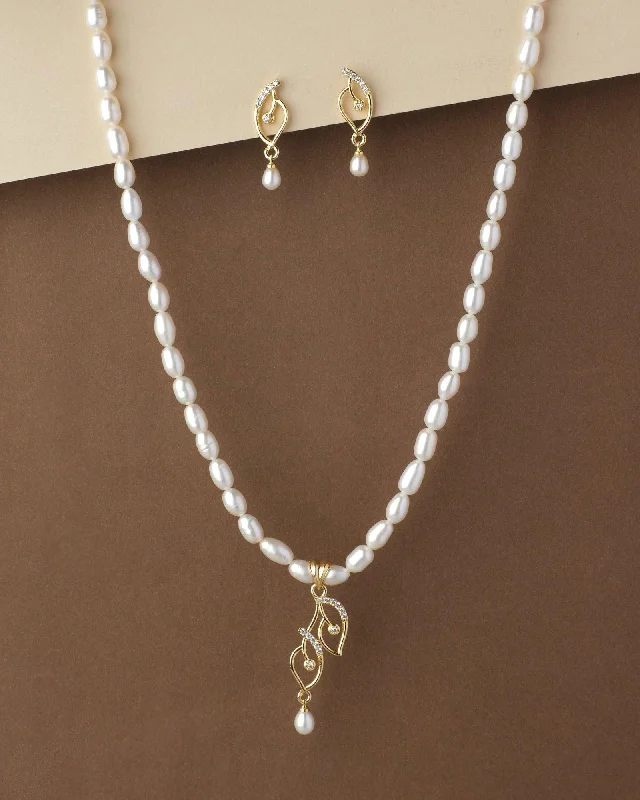 Spinel necklaces-Pretty Real Pearl Necklace Set