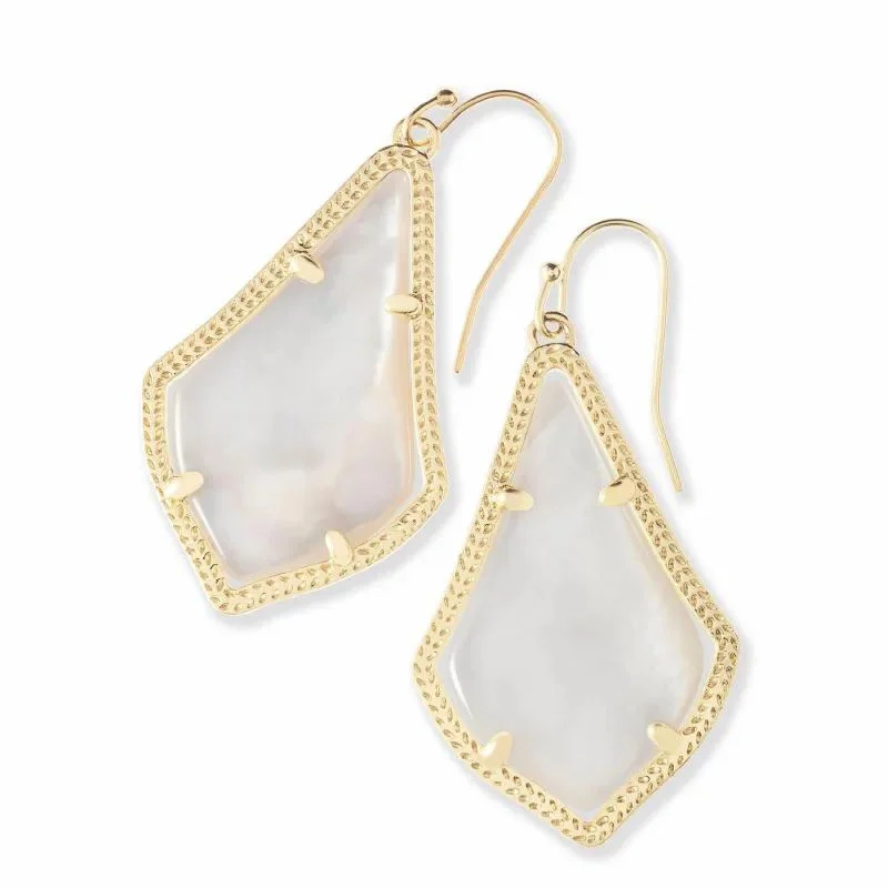 Classic flair earrings-Kendra Scott | Alex Gold Drop Earrings in Ivory Pearl