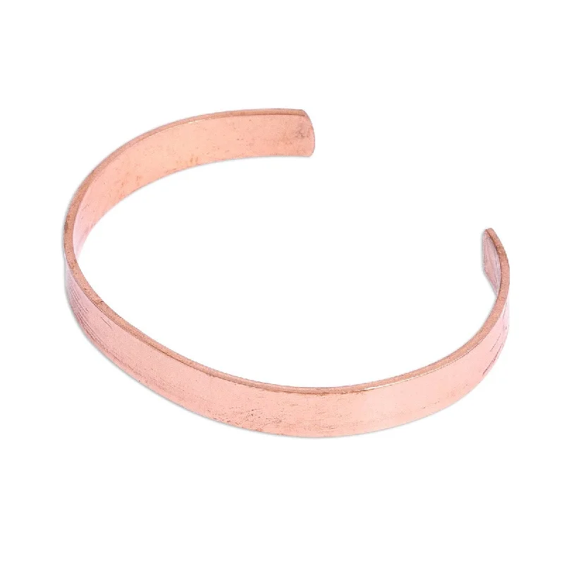 Bamboo weave bangles-NOVICA Brilliant Gleam, Copper cuff bracelet