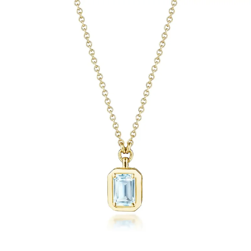 Snap clasp necklaces-Tacori Allure Sky Blue Topaz Necklace, 0.7ct